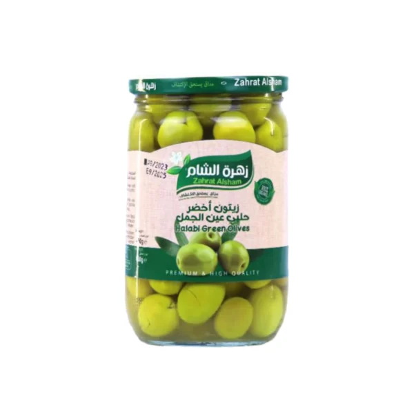 زيتون أخضر حلبي  1200 غ